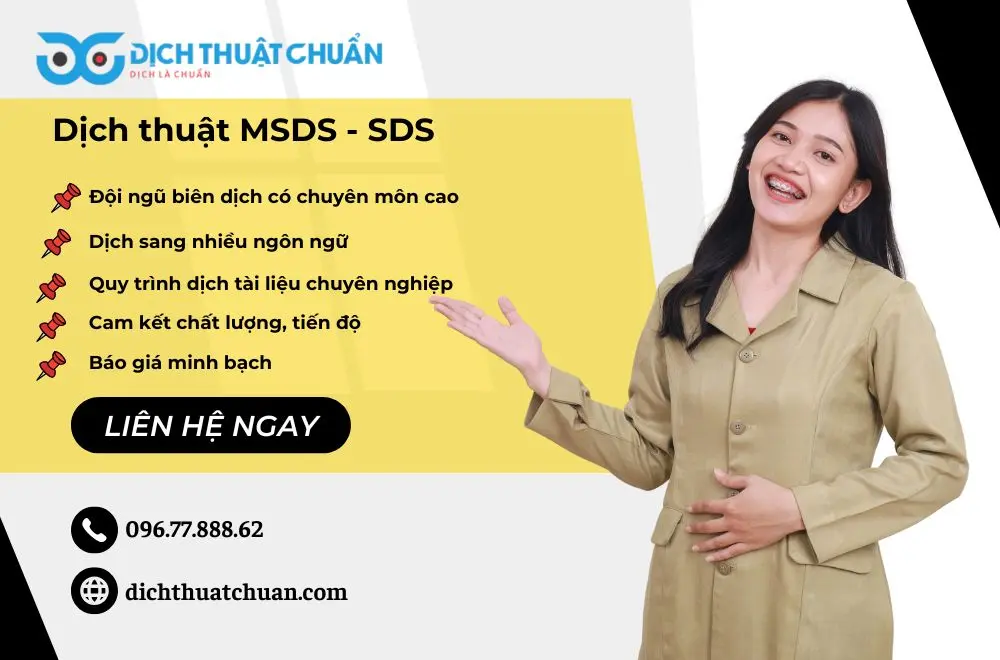 dịch thuật tài liệu chuyên ngành msds